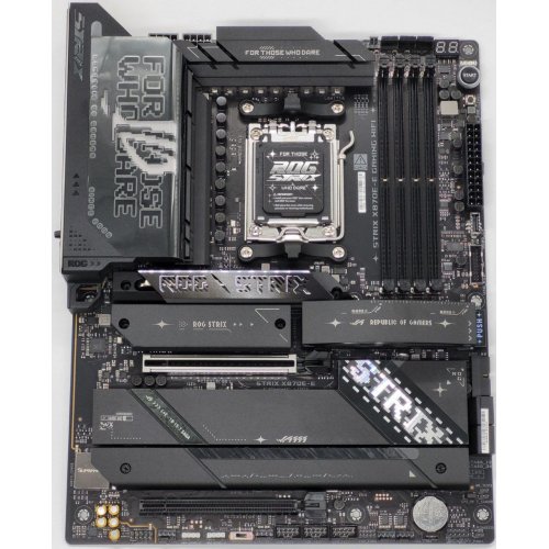 Материнская плата Asus ROG STRIX X870E-E GAMING WIFI (sAM5, AMD X870E) (Восстановлено продавцом, 822499) купить в Украине: Киев, Днепр, Харьков, Одесса  | Проверка совместимости, низкая цена, отзывы, характеристики от TELEMART фото