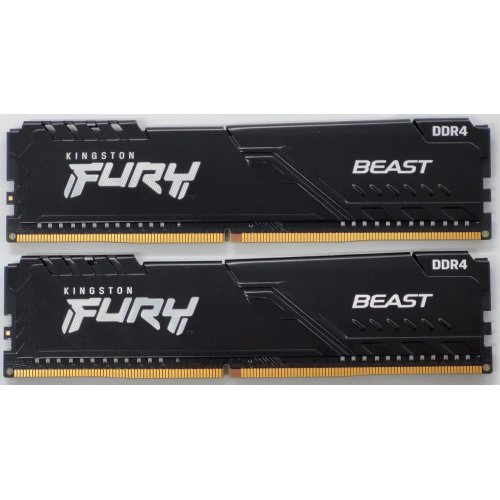 Озп Kingston DDR4 16GB (2x8GB) 3200Mhz FURY Beast Black (KF432C16BBK2/16) (Відновлено продавцем, 822510) купити в Україні: Київ, Львів, Хмельницький, Тернопіль | Перевірка сумісності, низька ціна, відгуки, характеристики від TELEMART фото