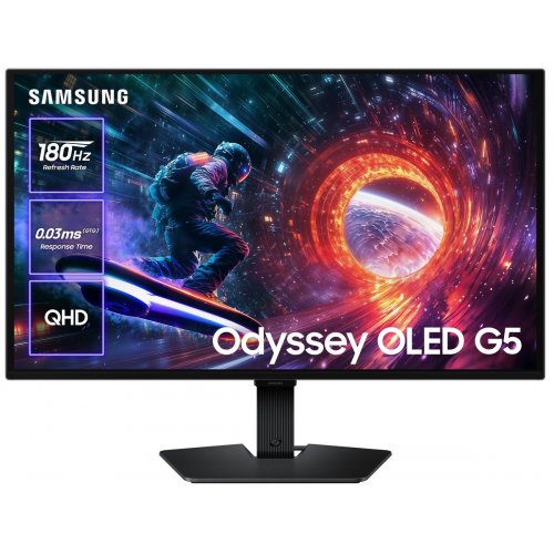 Монитор Samsung 27" Odyssey OLED G5 (LS27FG502SIXUA) Black купить в Украине: Киев, Днепр, Харьков, Одесса  | Низкая цена, отзывы, характеристики от TELEMART фото