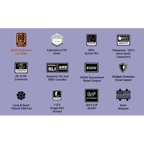 Блок питания Zalman GigaMax III 750W (ZM750-GV3WH) White купить в Украине: Киев, Днепр, Харьков, Одесса  | Проверка совместимости, низкая цена, отзывы, характеристики от TELEMART фото 8 Блок питания Zalman GigaMax III 750W (ZM750-GV3WH) White купить в Украине: Киев, Днепр, Харьков, Одесса  | Проверка совместимости, низкая цена, отзывы, характеристики от TELEMART фото