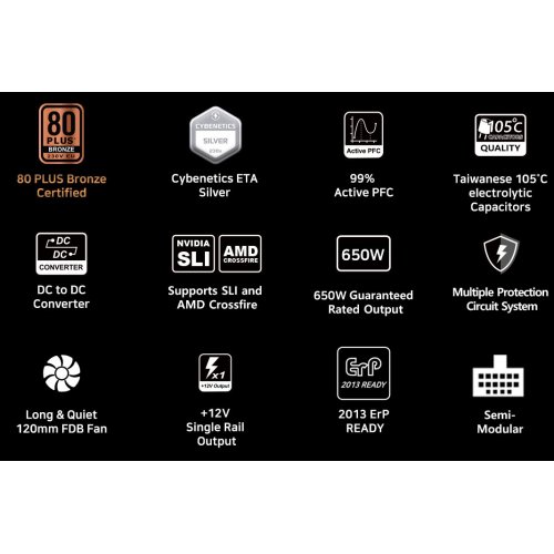 Блок питания Zalman GigaMax III 650W (ZM650-GV3) купить в Украине: Киев, Днепр, Харьков, Одесса  | Проверка совместимости, низкая цена, отзывы, характеристики от TELEMART фото 8 Блок питания Zalman GigaMax III 650W (ZM650-GV3) купить в Украине: Киев, Днепр, Харьков, Одесса  | Проверка совместимости, низкая цена, отзывы, характеристики от TELEMART фото