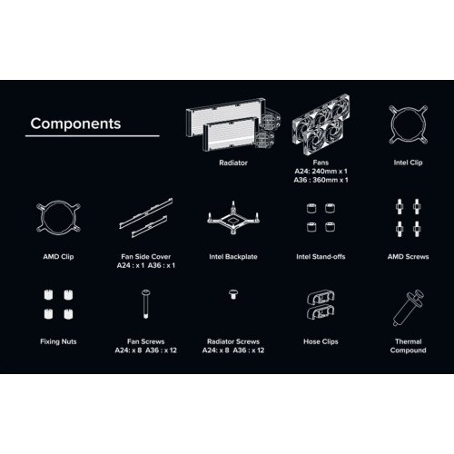 Готовая СВО Zalman Alpha 2 SE A36 Black купить в Украине: Киев, Днепр, Харьков, Одесса  | Проверка совместимости, низкая цена, отзывы, характеристики от TELEMART фото