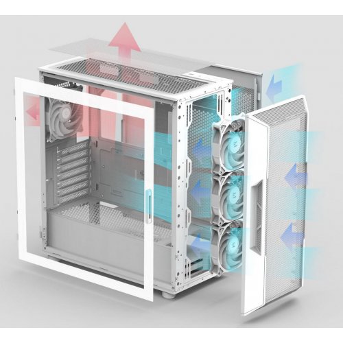 Корпус Zalman I3 Neo V2 Tempered Glass без БЖ White купити в Україні: Київ, Львів, Хмельницький, Тернопіль | Перевірка сумісності, низька ціна, відгуки, характеристики від TELEMART фото