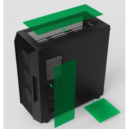 Корпус Zalman I3 Neo V2 Tempered Glass без БЖ Black купити в Україні: Київ, Львів, Хмельницький, Тернопіль | Перевірка сумісності, низька ціна, відгуки, характеристики від TELEMART фото