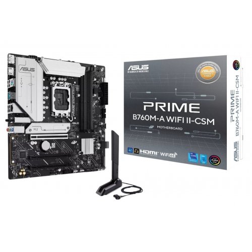 Материнська плата Asus PRIME B760M-A WIFI II-CSM (s1700, Intel B760) купити в Україні: Київ, Львів, Хмельницький, Тернопіль | Перевірка сумісності, низька ціна, відгуки, характеристики від TELEMART фото