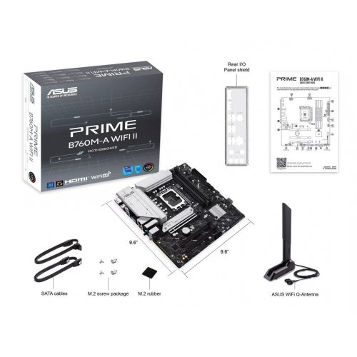 Материнська плата Asus PRIME B760M-A WIFI II (s1700, Intel B760) купити в Україні: Київ, Львів, Хмельницький, Тернопіль | Перевірка сумісності, низька ціна, відгуки, характеристики від TELEMART фото