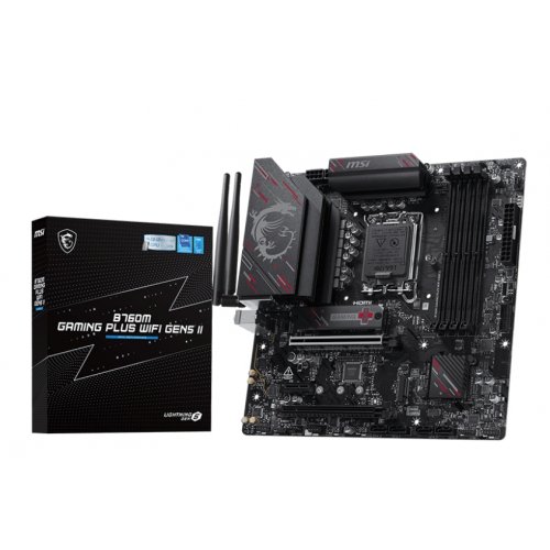 Материнська плата MSI B760M GAMING PLUS WIFI GEN5 II (s1700, Intel B760) купити в Україні: Київ, Львів, Хмельницький, Тернопіль | Перевірка сумісності, низька ціна, відгуки, характеристики від TELEMART фото