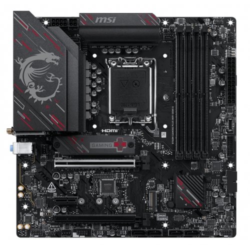 Материнська плата MSI B760M GAMING PLUS WIFI GEN5 II (s1700, Intel B760) купити в Україні: Київ, Львів, Хмельницький, Тернопіль | Перевірка сумісності, низька ціна, відгуки, характеристики від TELEMART фото