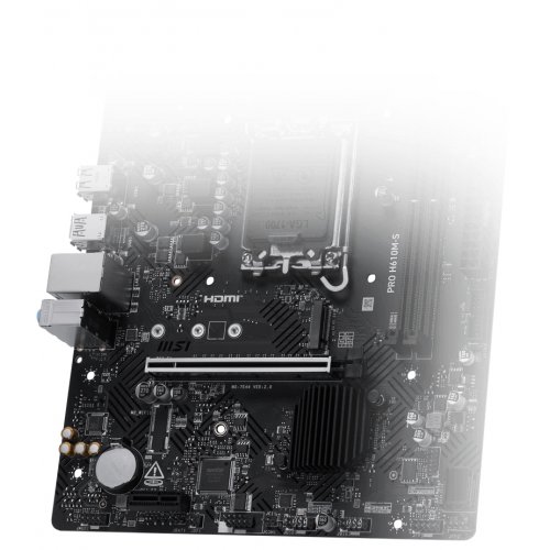 Материнська плата MSI PRO H610M-S (s1700, Intel H610) купити в Україні: Київ, Львів, Хмельницький, Тернопіль | Перевірка сумісності, низька ціна, відгуки, характеристики від TELEMART фото