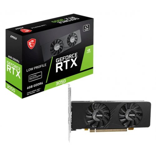 Відеокарта MSI GeForce RTX 3050 LP E 6144MB (RTX 3050 LP E 6G) купити в Україні: Київ, Львів, Хмельницький, Тернопіль | Перевірка сумісності, низька ціна, відгуки, характеристики від TELEMART фото