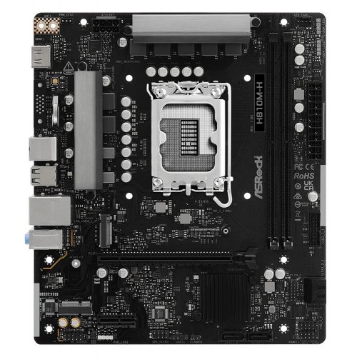 Материнская плата AsRock H810M-H (s1851, Intel H810) купить в Украине: Киев, Днепр, Харьков, Одесса  | Проверка совместимости, низкая цена, отзывы, характеристики от TELEMART фото