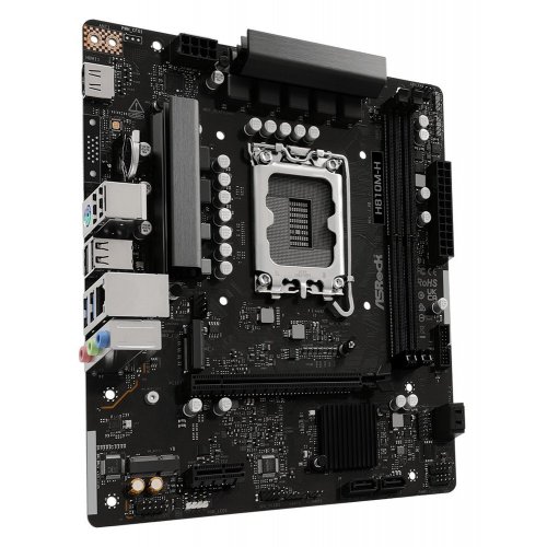 Материнская плата AsRock H810M-H (s1851, Intel H810) купить в Украине: Киев, Днепр, Харьков, Одесса  | Проверка совместимости, низкая цена, отзывы, характеристики от TELEMART фото
