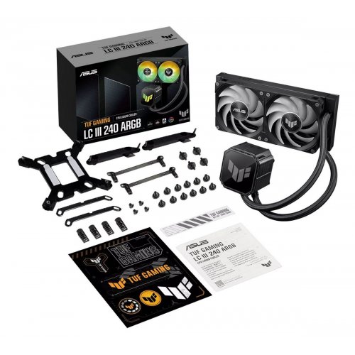 Готова СВО Asus TUF Gaming LC III 240 ARGB (90RC01J1-B0EAY0) Black купити в Україні: Київ, Львів, Хмельницький, Тернопіль | Перевірка сумісності, низька ціна, відгуки, характеристики від TELEMART фото