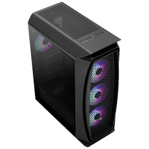 Корпус Aerocool Aero One Frost FRGB Tempered Glass без БП (ACCM-PB17043.11) Black (Восстановлено продавцом, 822775) купить в Украине: Киев, Днепр, Харьков, Одесса  | Проверка совместимости, низкая цена, отзывы, характеристики от TELEMART фото