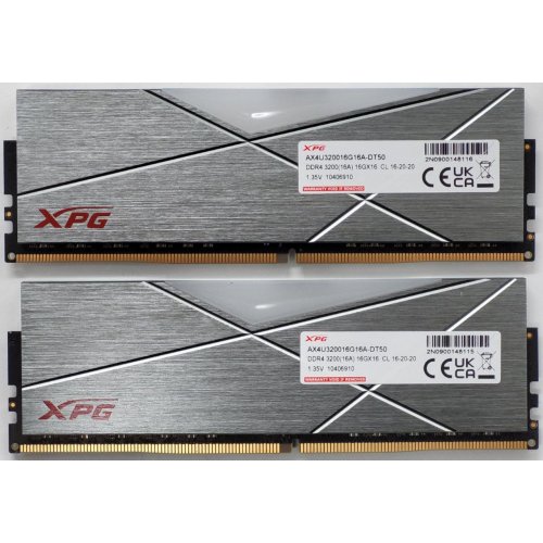 Озп ADATA DDR4 32GB (2x16GB) 3200MHz XPG Spectrix D50 RGB (AX4U320016G16A-DT50) (Відновлено продавцем, 822806) купити в Україні: Київ, Львів, Хмельницький, Тернопіль | Перевірка сумісності, низька ціна, відгуки, характеристики від TELEMART фото