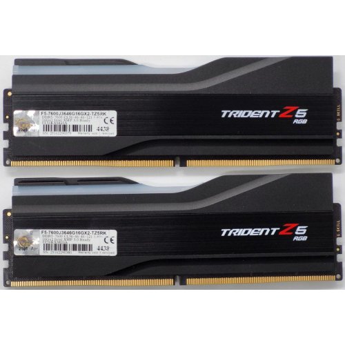 Озп G.Skill DDR5 32GB (2x16GB) 7600Mhz Trident Z5 RGB (F5-7600J3646G16GX2-TZ5RK) (Відновлено продавцем, 823026) купити в Україні: Київ, Львів, Хмельницький, Тернопіль | Перевірка сумісності, низька ціна, відгуки, характеристики від TELEMART фото