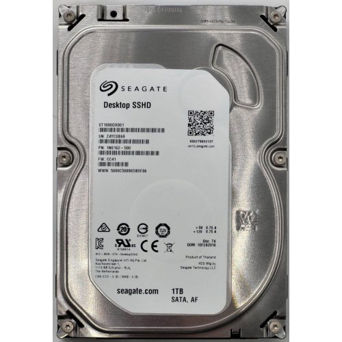 Жесткий диск Seagate Desktop SSHD 1TB 7200RPM 3.5" (ST1000DX001) (Восстановлено продавцом, 823027) купить в Украине: Киев, Днепр, Харьков, Одесса  | Проверка совместимости, низкая цена, отзывы, характеристики от TELEMART фото