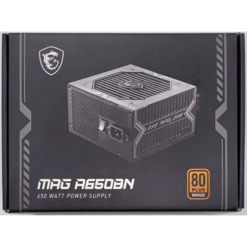 Блок живлення MSI MAG 650W (A650BN) (Відновлено продавцем, 823038) купити в Україні: Київ, Львів, Хмельницький, Тернопіль | Перевірка сумісності, низька ціна, відгуки, характеристики від TELEMART фото