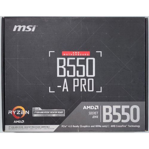 Материнская плата MSI B550-A PRO (sAM4, AMD B550) (Восстановлено продавцом, 823041) купить в Украине: Киев, Днепр, Харьков, Одесса  | Проверка совместимости, низкая цена, отзывы, характеристики от TELEMART фото