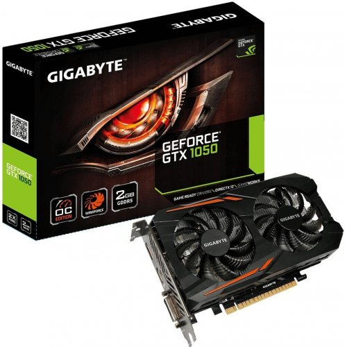 Видеокарта Gigabyte GeForce GTX 1050 OC 2048MB (GV-N1050OC-2GD) (Восстановлено продавцом, 823081) купить в Украине: Киев, Днепр, Харьков, Одесса  | Проверка совместимости, низкая цена, отзывы, характеристики от TELEMART фото