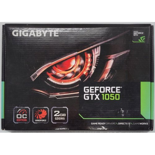 Видеокарта Gigabyte GeForce GTX 1050 OC 2048MB (GV-N1050OC-2GD) (Восстановлено продавцом, 823081) купить в Украине: Киев, Днепр, Харьков, Одесса  | Проверка совместимости, низкая цена, отзывы, характеристики от TELEMART фото