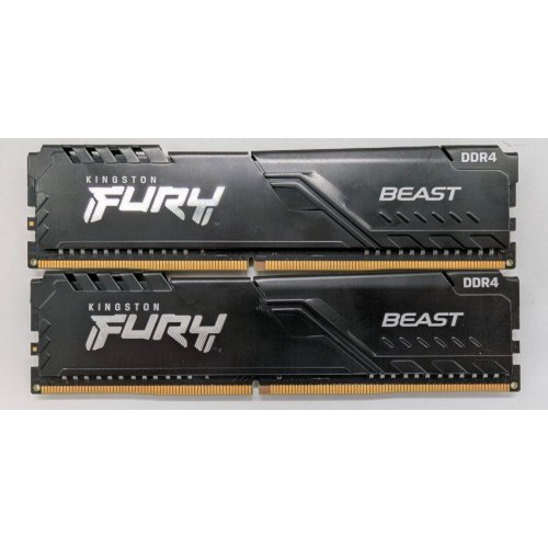 Озп Kingston DDR4 16GB (2x8GB) 3200Mhz FURY Beast Black (KF432C16BBK2/16) (Відновлено продавцем, 823202) купити в Україні: Київ, Львів, Хмельницький, Тернопіль | Перевірка сумісності, низька ціна, відгуки, характеристики від TELEMART фото
