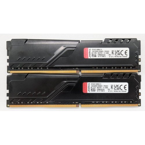 Озп Kingston DDR4 16GB (2x8GB) 3200Mhz FURY Beast Black (KF432C16BBK2/16) (Відновлено продавцем, 823202) купити в Україні: Київ, Львів, Хмельницький, Тернопіль | Перевірка сумісності, низька ціна, відгуки, характеристики від TELEMART фото