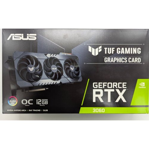 Відеокарта Asus TUF GeForce RTX 3060 Gaming OC 12288MB (TUF-RTX3060-O12G-V2-GAMING) (Відновлено продавцем, 823211) купити в Україні: Київ, Львів, Хмельницький, Тернопіль | Перевірка сумісності, низька ціна, відгуки, характеристики від TELEMART фото