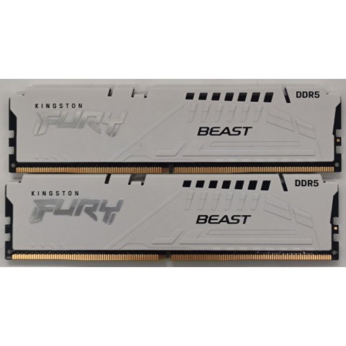 Озп Kingston DDR5 64GB (2x32GB) 6000Mhz FURY Beast White (KF560C40BWK2-64) (Відновлено продавцем, 823226) купити в Україні: Київ, Львів, Хмельницький, Тернопіль | Перевірка сумісності, низька ціна, відгуки, характеристики від TELEMART фото