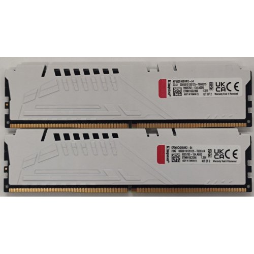 Озп Kingston DDR5 64GB (2x32GB) 6000Mhz FURY Beast White (KF560C40BWK2-64) (Відновлено продавцем, 823226) купити в Україні: Київ, Львів, Хмельницький, Тернопіль | Перевірка сумісності, низька ціна, відгуки, характеристики від TELEMART фото