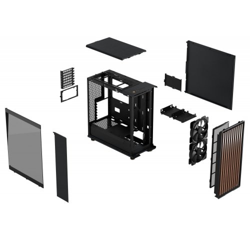 Корпус Fractal Design North Tempered Glass без БП (FD-C-NOR1C-02) Charcoal Black (Состояние нового, 823246) купить в Украине: Киев, Днепр, Харьков, Одесса  | Проверка совместимости, низкая цена, отзывы, характеристики от TELEMART фото