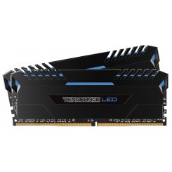 ОЗУ Corsair DDR4 16GB (2x8GB) 3000Mhz Vengeance LED Blue (CMU16GX4M2C3000C15B) Black