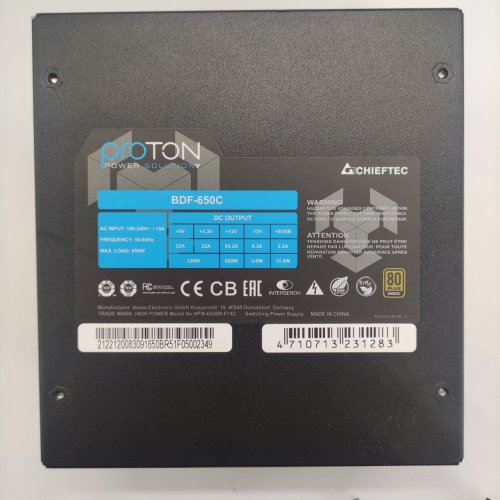 Блок питания CHIEFTEC Proton 650W (BDF-650C) (Восстановлено продавцом, 823316) купить в Украине: Киев, Днепр, Харьков, Одесса  | Проверка совместимости, низкая цена, отзывы, характеристики от TELEMART фото