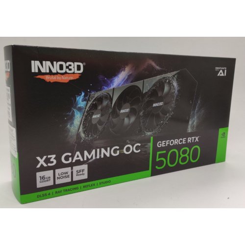 Відеокарта Inno3D GeForce RTX 5080 X3 GAMING OC 16384MB (G50803-16D7X-17603930) (Відновлено продавцем, 823539) купити в Україні: Київ, Львів, Хмельницький, Тернопіль | Перевірка сумісності, низька ціна, відгуки, характеристики від TELEMART фото