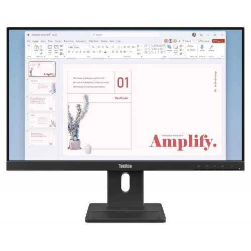 Монитор Lenovo 23.8" ThinkVision E24-40 (64BAMAT1UA) Raven Black купить в Украине: Киев, Днепр, Харьков, Одесса  | Низкая цена, отзывы, характеристики от TELEMART фото