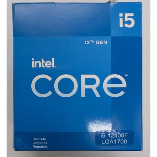 Процессор Intel Core i5-12400F 2.5(4.4)GHz 18MB s1700 Box (BX8071512400F) (Восстановлено продавцом, 823641) купить в Украине: Киев, Днепр, Харьков, Одесса  | Проверка совместимости, низкая цена, отзывы, характеристики от TELEMART фото