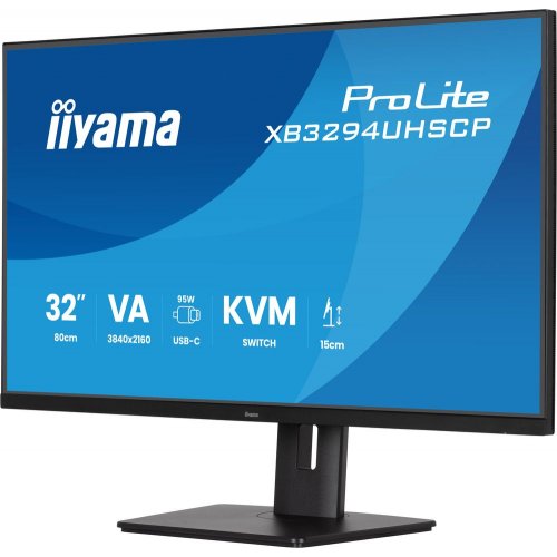 Монитор Iiyama 31.5" ProLite XB3294UHSCP-B1 Black купить в Украине: Киев, Днепр, Харьков, Одесса  | Низкая цена, отзывы, характеристики от TELEMART фото