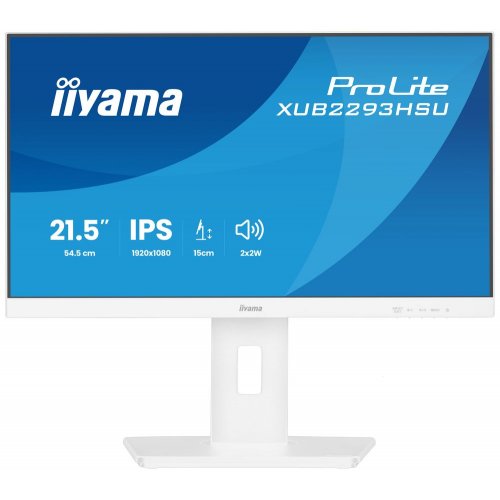 Монитор Iiyama 21.5" ProLite XUB2293HSU-W7 White купить в Украине: Киев, Днепр, Харьков, Одесса  | Низкая цена, отзывы, характеристики от TELEMART фото