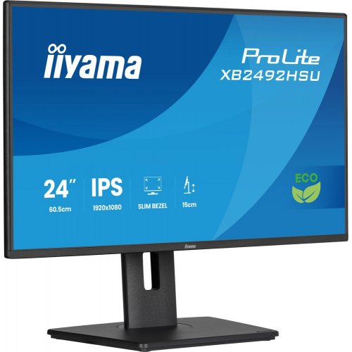Монитор Iiyama 24" ProLite X2492HSU-B1 Black купить в Украине: Киев, Днепр, Харьков, Одесса  | Низкая цена, отзывы, характеристики от TELEMART фото