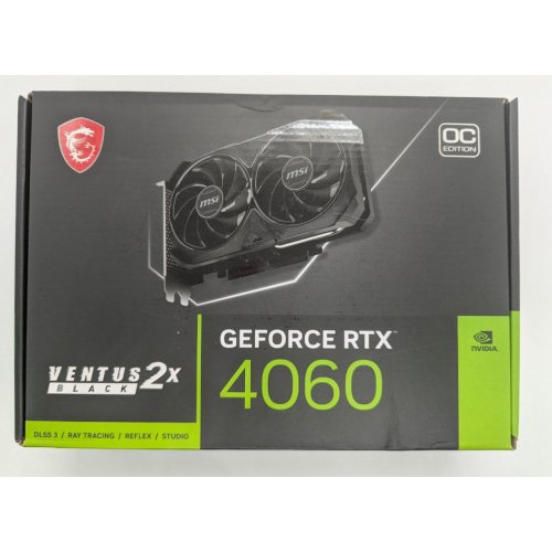Відеокарта MSI GeForce RTX 4060 VENTUS 2X BLACK OC 8192MB (RTX 4060 VENTUS 2X BLACK 8G OC) (Відновлено продавцем, 823659) купити в Україні: Київ, Львів, Хмельницький, Тернопіль | Перевірка сумісності, низька ціна, відгуки, характеристики від TELEMART фото