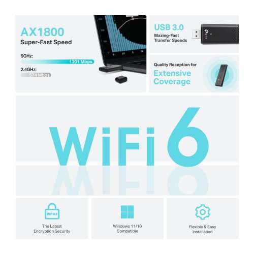 Wi-Fi адаптер TP-LINK Archer TX20U купить в Украине: Киев, Днепр, Харьков, Одесса  | Низкая цена, отзывы, характеристики от TELEMART фото
