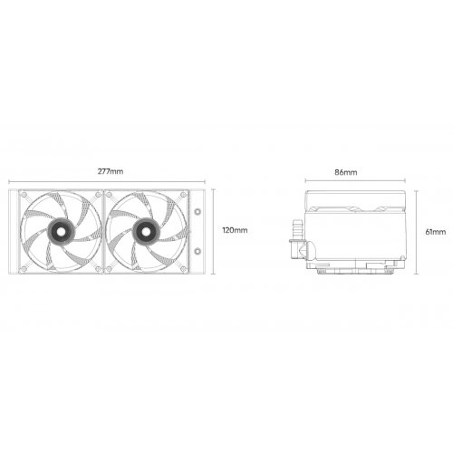 Готовая СВО Ocypus Delta L24 ARGB V2 (DELTA-L24-WH2AAWNN02X-GL) White купить в Украине: Киев, Днепр, Харьков, Одесса  | Проверка совместимости, низкая цена, отзывы, характеристики от TELEMART фото