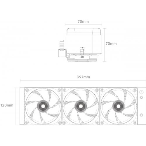 Готовая СВО Ocypus Iota L36 (IOTA-L36-WH3ANWNN00X-GL) White купить в Украине: Киев, Днепр, Харьков, Одесса  | Проверка совместимости, низкая цена, отзывы, характеристики от TELEMART фото