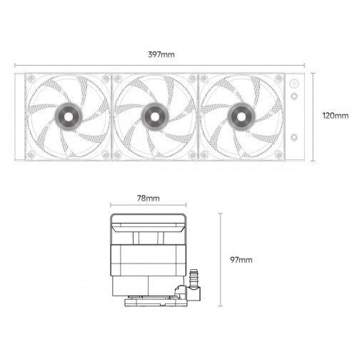 Готова СВО Ocypus Sigma L36 Pro (SIGMA-L36-BK3ANWL00P-GL) Black купити в Україні: Київ, Львів, Хмельницький, Тернопіль | Перевірка сумісності, низька ціна, відгуки, характеристики від TELEMART фото