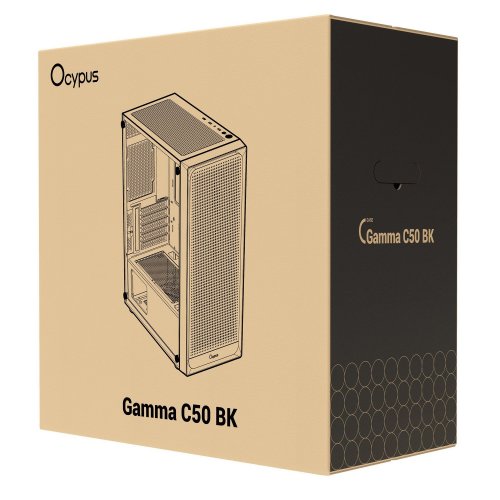 Корпус Ocypus Gamma C50 Tempered Glass без БЖ (GAMMA-C50-BKG000XX-GL) Black купити в Україні: Київ, Львів, Хмельницький, Тернопіль | Перевірка сумісності, низька ціна, відгуки, характеристики від TELEMART фото