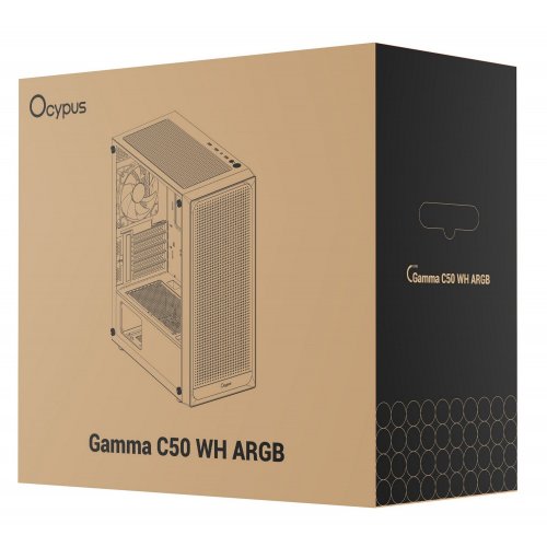 Корпус Ocypus Gamma C50 ARGB Tempered Glass без БП (GAMMA-C50-WHG400XX-GL) White купить в Украине: Киев, Днепр, Харьков, Одесса  | Проверка совместимости, низкая цена, отзывы, характеристики от TELEMART фото