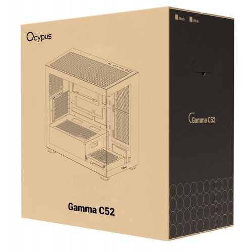 Корпус Ocypus Gamma C52 Tempered Glass без БП (GAMMA-C52-WHD000XX-GL) White купить в Украине: Киев, Днепр, Харьков, Одесса  | Проверка совместимости, низкая цена, отзывы, характеристики от TELEMART фото