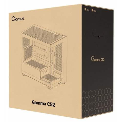 Корпус Ocypus Gamma C52 Tempered Glass без БП (GAMMA-C52-BKD000XX-GL) Black купить в Украине: Киев, Днепр, Харьков, Одесса  | Проверка совместимости, низкая цена, отзывы, характеристики от TELEMART фото