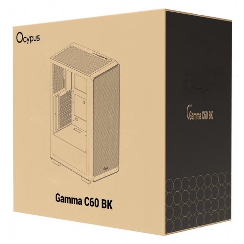 Корпус Ocypus Gamma C60 Tempered Glass без БЖ (GAMMA-C60-BKG000XX-GL) Black купити в Україні: Київ, Львів, Хмельницький, Тернопіль | Перевірка сумісності, низька ціна, відгуки, характеристики від TELEMART фото