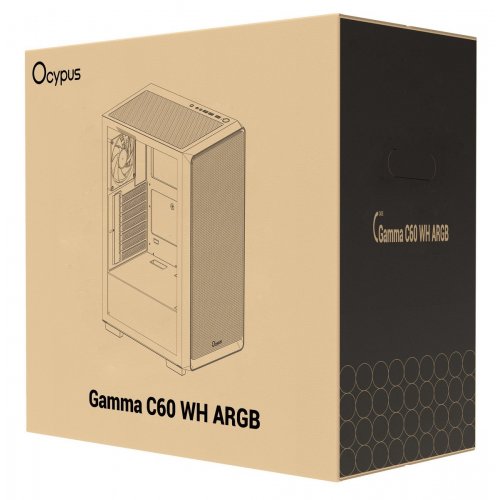 Корпус Ocypus Gamma C60 ARGB Tempered Glass без БЖ (GAMMA-C60-WHG400XX-GL) White купити в Україні: Київ, Львів, Хмельницький, Тернопіль | Перевірка сумісності, низька ціна, відгуки, характеристики від TELEMART фото